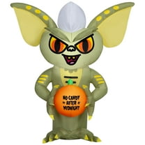 Gemmy Airblown Inflatable Stylized Stripe w/No Candy After Midnight JOL WB, 3.5 ft Tall, Multicolored