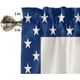 thumbnail image 5 of Independence Day Gnome Window Valance Curtain 4th of July American Flags Blue Stars Tier Curtain Blackout Rod Pocket Curtain Valances for Kitchen/Bedroom/Living Room/Bathroom, 1 Panel, 54 x 18 Inch, 5 of 5