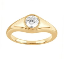 Unique Moments 0.62 Ctw Lab Grown Diamond Ring in Sterling Silver Yellow  Plated for Women (HI-SI/I1)