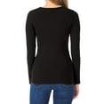 thumbnail image 4 of ClothingAve. Women's Comfy Long Sleeve Round Neck Undershirt Fitted Top | Layering, Work, All Season | Value-Pack Available Female T-Shirt, 4 of 7