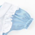 thumbnail image 4 of Robe de Princesse pour Filles Déguisement Anniversaire Tenues Halloween Jeu d'Imitation Robes Bleu Col Peter Pan Ensemble 150 cm 11-12 Ans, 4 of 8