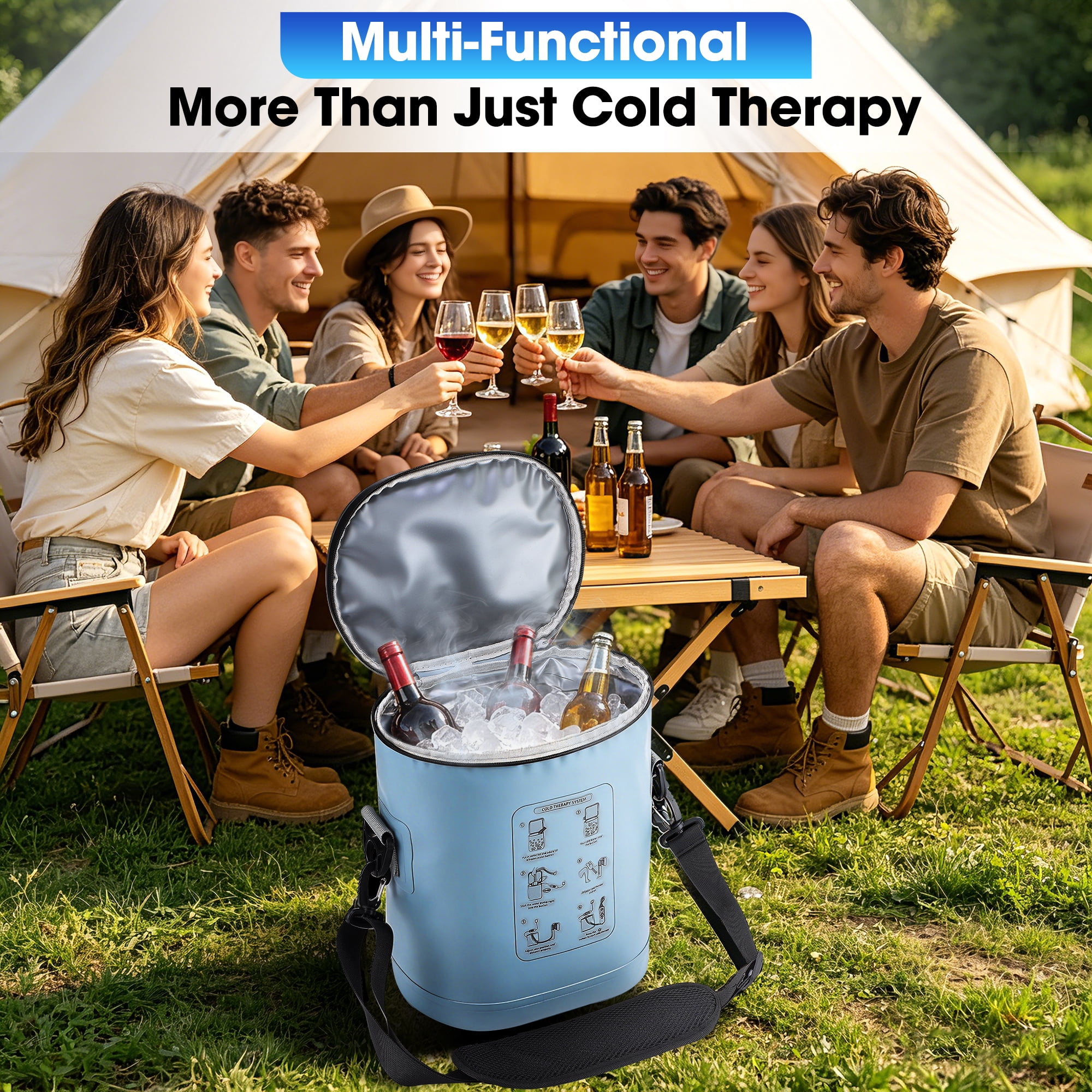 Cold Therapy Machine for Shoulder with 6 Timer Settings & 5 Speeds,8-12H Cooling for Shoulder Knee Ankle,Portable Shoulder Ice Therapy System