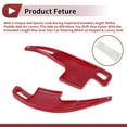 thumbnail image 4 of Accesorios interiores de extensión de paletas de cambio de volante de plástico rojo de 1 juego de Unique Bargains para Ford para Mustang 2015-2023, 4 of 6