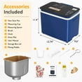 thumbnail image 6 of Heynemo 2.2LB Bread Maker, 21 Programs, 3 Loaf Sizes & Crust Colors, Digital Touch Panel, 15H Timer, Keep Warm Function, Blue, 6 of 9