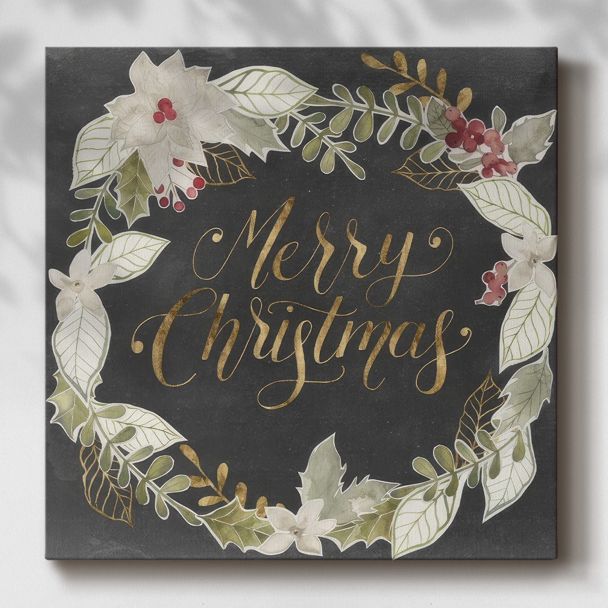 Gilded Christmas I- Gallery Wrapped Canvas