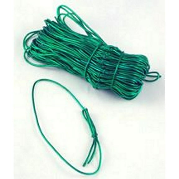 8 Inch Green Metallic Stretch Loops With Bow - 50 Pack