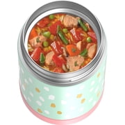 Thermos Stainless Steel Vacuum Insulated Food Jar with Spoon, Painted Dots, 16oz