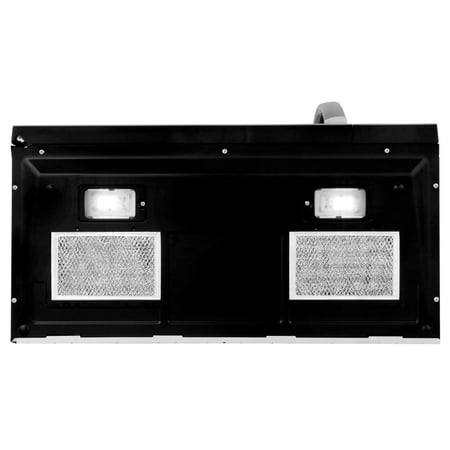 ZLINE Over the Range Convection Microwave Oven in Black Stainless Steel with Modern Handle and Sensor Cooking - Black