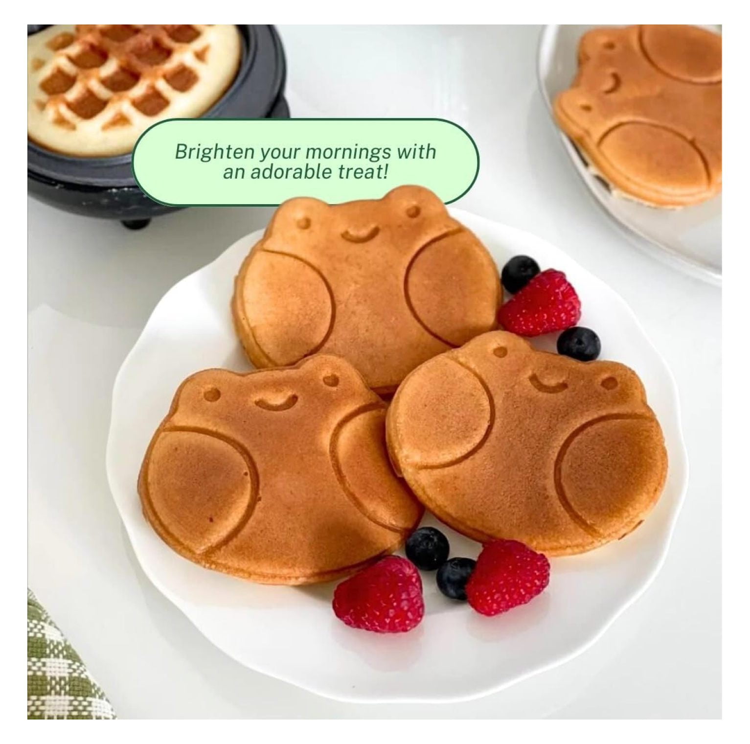 Ebbo Frog Waffle Maker, Non-Stick Waffle Maker, Cute Gifts