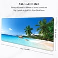 thumbnail image 2 of Large Mouse Pad, Full Desk XXL Extended Gaming Mouse Pad 35" X 15", Waterproof Desk Mat with Stitched Edges, Non-Slip Laptop Computer Keyboard Mousepad for Office and Home, Beach Design, 2 of 6