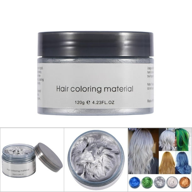 Crema 120g unisex desechable cabello tinte de barro peluquero para peinado para colorear para colorear cera gris