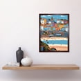 thumbnail image 2 of Tenby Castle Beach in Wales Colourful Townscape Art Print Framed Poster Wall Decor 12x16 inch, 2 of 5