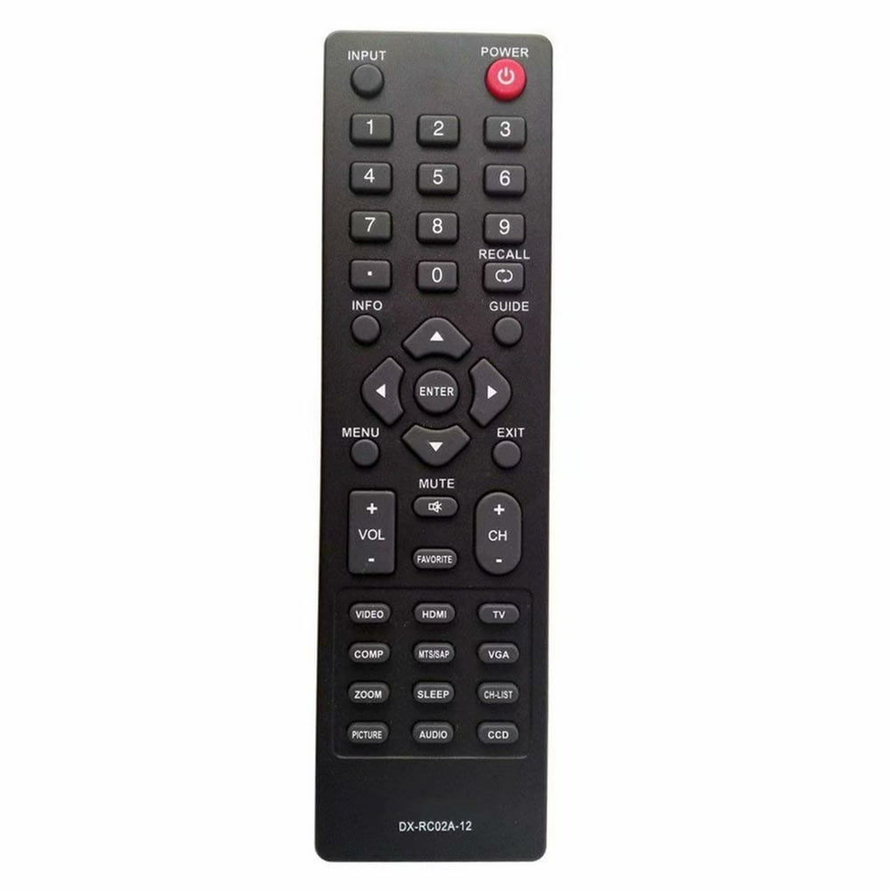 New Remote replacement DXRC02A12 for Dynex TV DX48D510NA15 DXL19