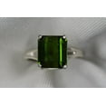thumbnail image 2 of Certified Dark Green Tourmaline Ring 5.00 Carat Sterling Silver Solitaire Natural Real Genuine Earth Mined October Birthstone Jewelry, 2 of 3