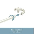 thumbnail image 4 of Kenney Curved Steel Wrap Around Room Darkening Curtain Rod, 28-48" Adjustable Length, 3/4" Dia., Brushed Nickel, 4 of 5