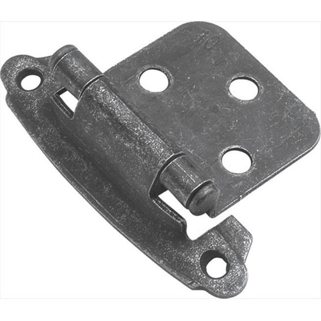 Hickory Hardware P244-VP Vibra Pewter Surface Self-Closing Flush Hinge 2-Pack