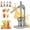 Silver, variant on Cast Iron Juicer Hand Press, Manual Juicer Hand Press, Heavy Duty Countertop Lime Citrus Crush Machine for Fresh Lemonade Orange Juice, Easy to Clean, Home and Kitchen (Orange)