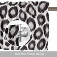 thumbnail image 6 of Leopard Print Valance Curtain for Windows Black Gray Animal Texture Rod Pocket Curtain Valances Short Window Treatments Panels for Kitchen Bathroom Laundry Room Basement 54 x 18 Inch, 6 of 9