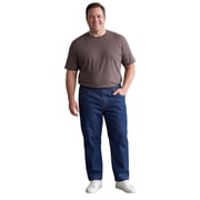 Turtle Bay New York Mens Comfort Fit Casual Elastic Waist Pull on Jeans in Denim (Plus Sizes)