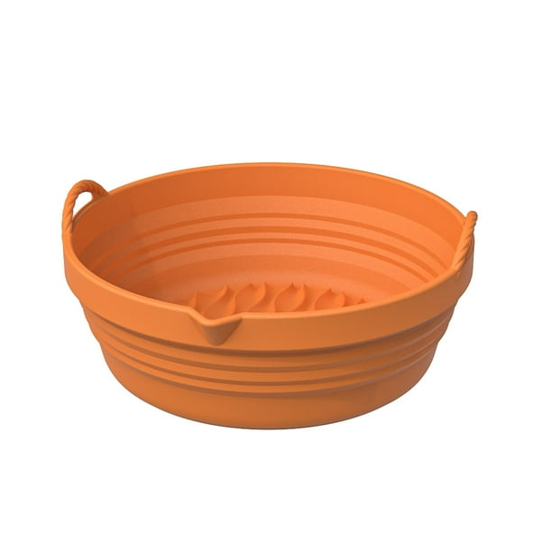 Olla de silicona para freidora sin aceite - 19,8 cm, resistente al calor, antiadherente, para freidora sin aceite y horno