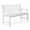 White, variant on Zimtown 47" Patio Wood Bench,Garden Bench with Decorative Back Bench for Lawn,Yard,Park ,Natural Color