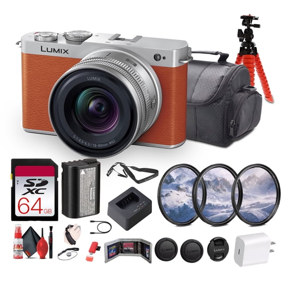 Panasonic Lumix S9 Mirrorless Camera New (Orange) with S 20-60mm f/3.5-5.6 Lens Starter Bundle