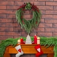 thumbnail image 6 of YIMWNYI Winter Wreath, Artificial Christmas Wreath for Front Door, Decorative Green Wreath, Holiday Decor for Indoor Outdoor, Faux Pine Wreath for Home Decoration, Seasonal Front Door Accent, 6 of 6