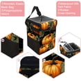 thumbnail image 2 of Thanksgiving Pumpkin Leaves Mini Car Trash Can with Foldable Lid, Leak-proof Design and Hanging Storage Bag for Auto - Car Trash Can, 2 of 6