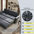thumbnail image 5 of Homy Casa 93.7" Pull Out Sofa Bed, 3-in-1 Convertible King Sleeper Sofa for Living Room, 5 of 10