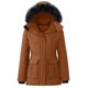 thumbnail image 2 of AUNVITO Women's Winter Detachable Hood Down Jacket with Warm Fleece Lining Casual and Functional Style, 2 of 9