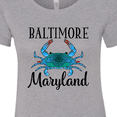 thumbnail image 4 of Inktastic Baltimore Maryland Vacation Blue Crab Women's T-Shirt, 4 of 5