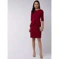 thumbnail image 6 of Zima Leto Women's Solid Peplum Fitted Dress, 6 of 7