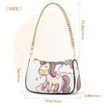 thumbnail image 3 of Unicorn with Rainbow Stars CloudsWomen Small Shoulder Bag Crossbody Tote Hobo Bags Purse Clutch Handbags with Chain Strap for Women, 3 of 7
