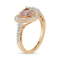 thumbnail image 2 of 18K Rose Gold Over Sterling Silver Heart CZ Morganite Ring, 2 of 4