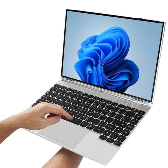 Office Laptop, 2.4G/5G WiFi Tablet Laptop Quad Core CPU 14in Touchscreen for Business 16GB RAM 512GB ROM US Plug