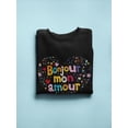 thumbnail image 3 of Bonjour Mon Amour, Sweatshirt Women -Image by Shutterstock, Female 3X-Large, 3 of 4