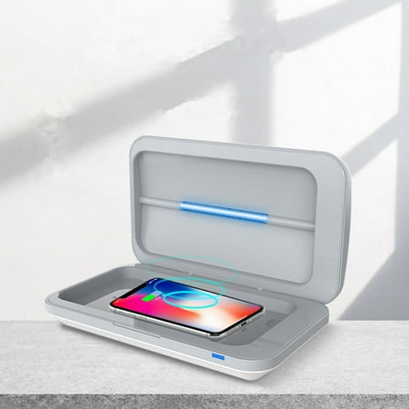 

Yjdsgif Storage Sterilizing Box With Wireless Charger | Sanitizer Box | Fast Wireless Charging For Phone | Mobile Phone Sanitizer | Phone Screen Disinfecting Organization and Storage Perfect Gift
