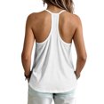 thumbnail image 2 of ThreadVibe Women's Basic Scoop Neck Tank Tops With Built in Bras Casual Summer Tank Tops,Pleated Front Loose‑Fit Flowy Summer Sleeveless Shirts, 2 of 6