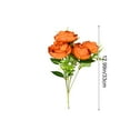 thumbnail image 3 of RuiJiao Silk Small Tea Rose Artificial Flowers Bouquets for Decorations, Faux Floral Arrangements Table Centerpieces, Realistic Fake Peony Roses Bouquet for Home Indoor Vase, 3 of 6