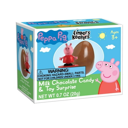 Finders Keepers, Peppa Pig Milk Chocolate Candy Egg and Toy Surprise, 4 ...
