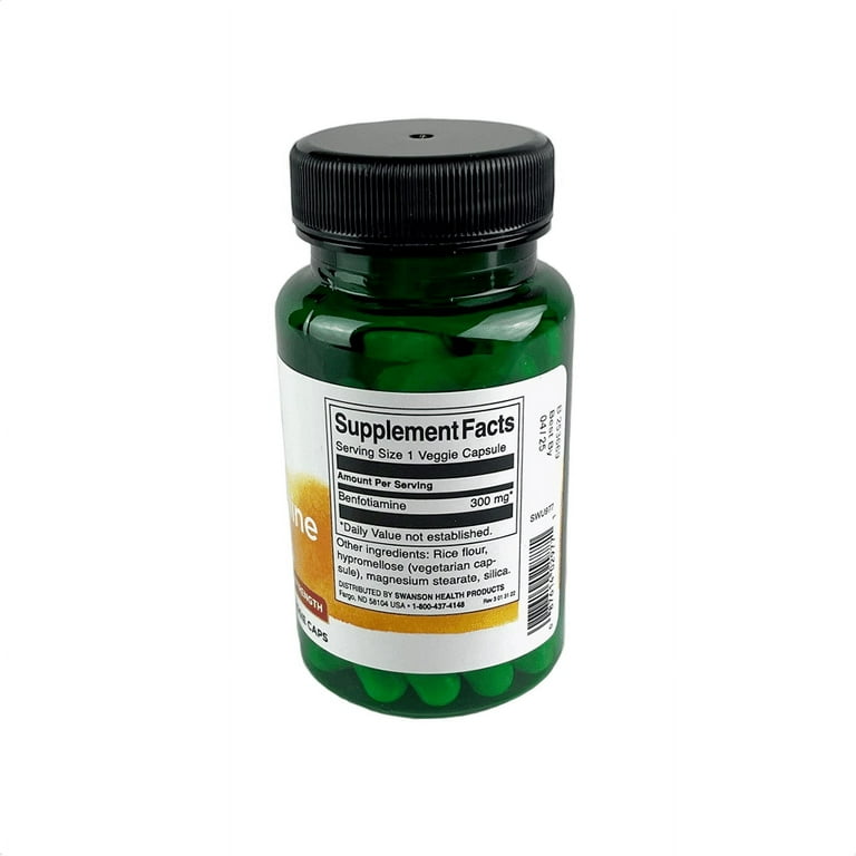 Benfotiamine 600mg Supplement - 120 Veggie Caps, Vitamin B1, Vegan, Premium Quality 8 thumbnail image