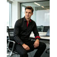 thumbnail image 5 of Men's Dress Shirts Casual Long Sleeve Business Office Wear Top Regular Fit Button Down Shirts Formal Wedding Blouse, 5 of 5
