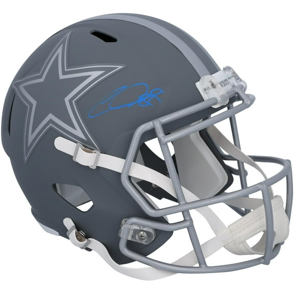 CeeDee Lamb Dallas Cowboys Autographed 2024 Slate Speed Replica Helmet - Fanatics Authentic Certified