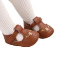 thumbnail image 6 of Fozruso Baby Sandals For Soft Sole Breathable Comfortable Casual Walking Shoes With Embroidery Design For Boys Girls 0 18 Months,Sizes 6 Toddlers 12-18 Months(Brown), 6 of 7