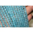 thumbnail image 6 of K-KED Natural 4mm Brazil Faceted Aquamarine Gems Round Loose Beads 15 ", 6 of 7