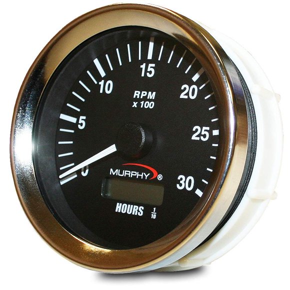 Murphy par Enovation Contrôles ATH-30 12/24 VDC Tachymètre/mètre Analogique (20700249)