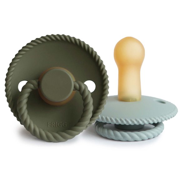 Chupete FRIGG de Caucho Natural con Cuerda, Libre de BPA, para 6-18 Meses