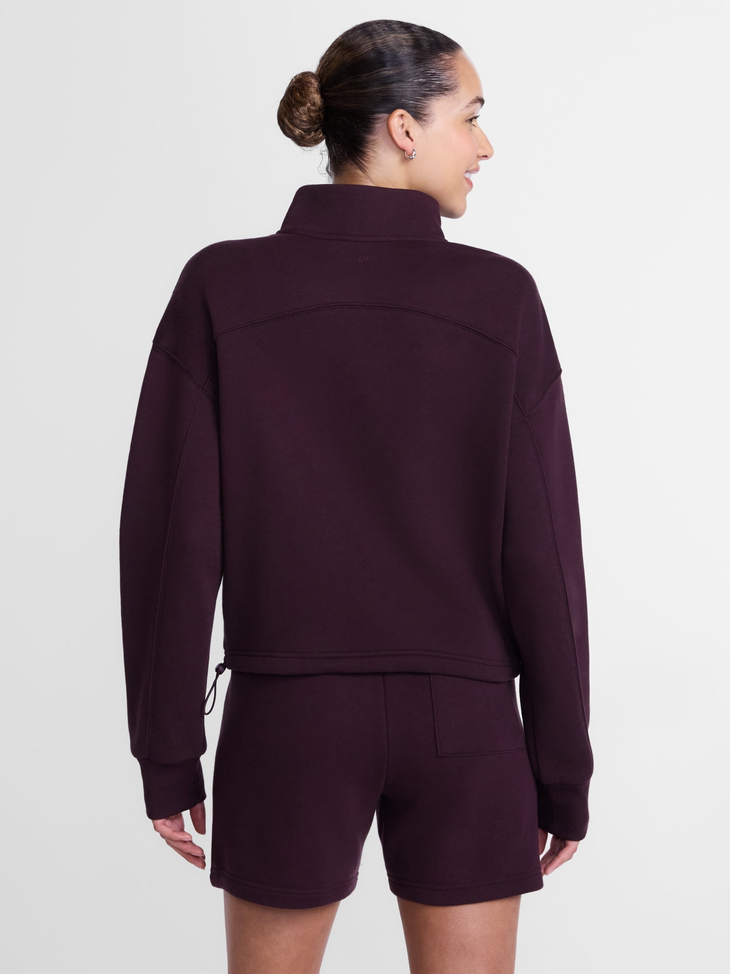 Athletic Works Women's Quarter Zip Fleece Sweatshirt, Sizes XS-XXXL