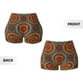 thumbnail image 3 of Sikiie African Tribal Style Print Workout Shorts Women Scrunch Butt Gym Shorts Seamless High Waist Tummy Control Yoga Biker Athletic Shorts, 3 of 5