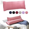 thumbnail image 5 of Gustave Set of 2 Ultra Soft Body Pillowcases with Envelope Closure Microfiber Long Bedding Pillow Cover Pure Color Pillow Case 20" x 55" (Pink), 5 of 7